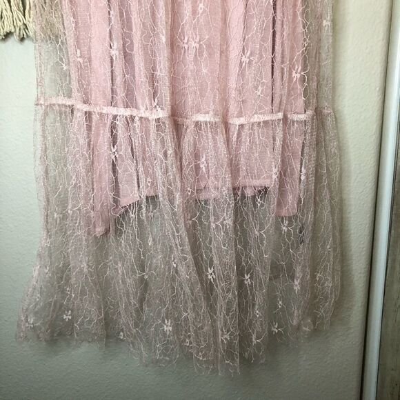 POL Pretty in Pink Lace Lined Dress Medium - Picture 13 of 14